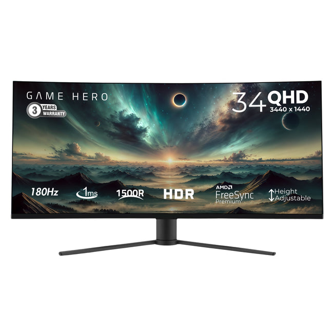 Game Hero 34 inch - Curved Monitor 180Hz