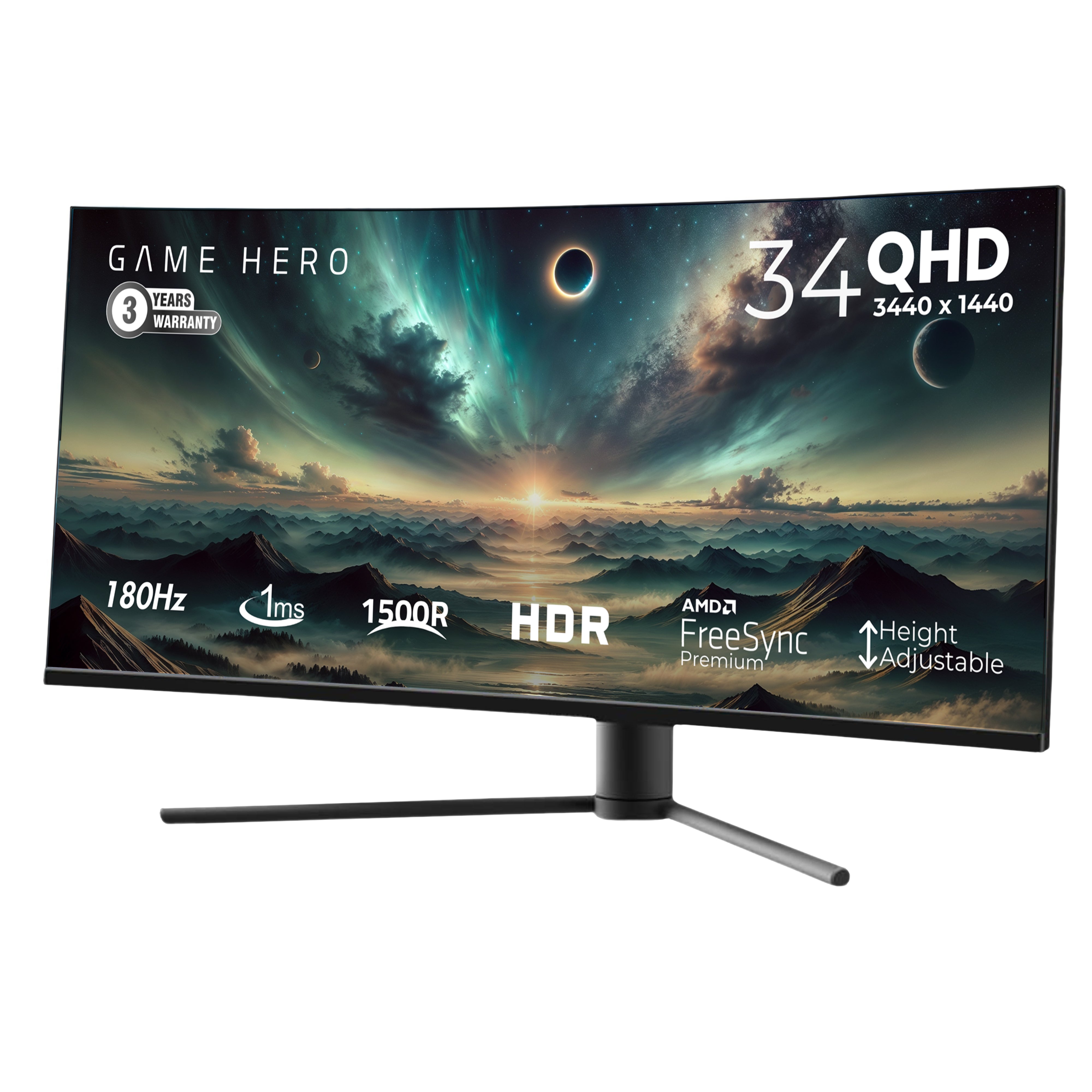 Game Hero 34 inches - Curved Monitor 180Hz