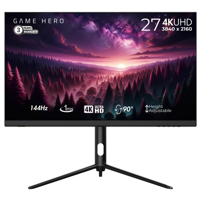 Game Hero 27 inches - 4K Flat Monitor 144 Hz